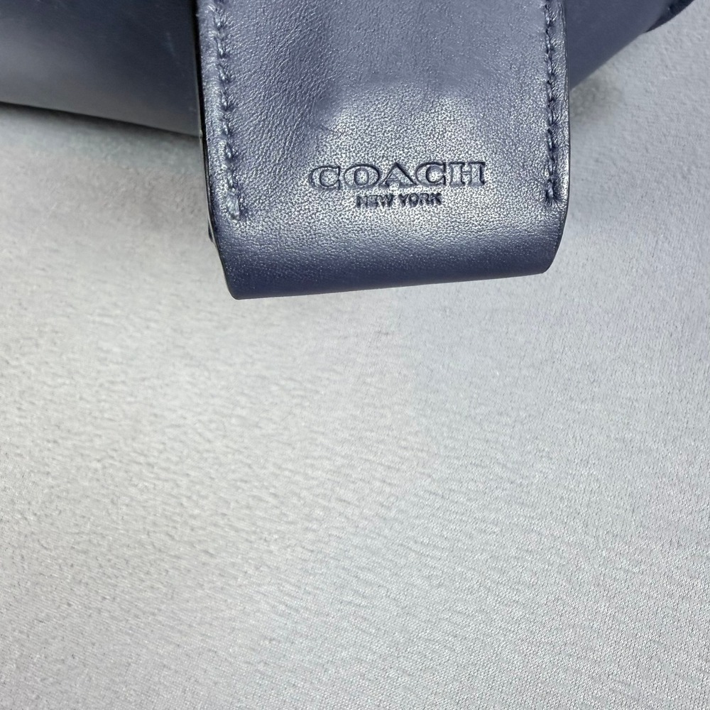 Coach Ace Satchel Glovetanned Leather Navy Blue 12x8x6.5 Braided Handles 37017 - Picture 5 of 16